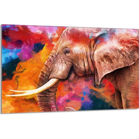 Glasschutzplatte für den Herd 80x52 Elefant (1/5)