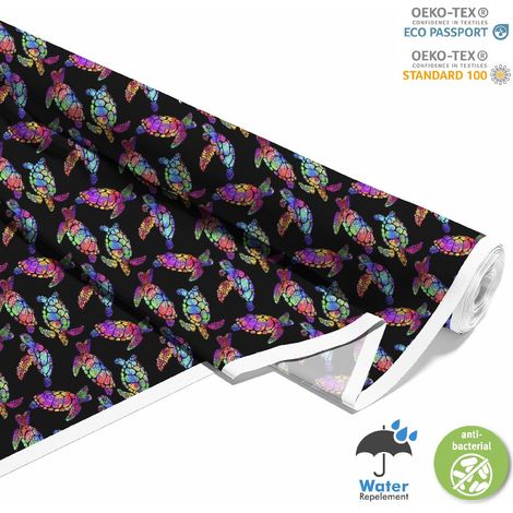 Outdoor dekostoffe oxford - Motiv bunte Schildkröten I DX321 (1/5)