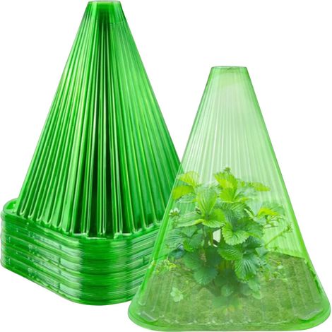 (Vert, 10 pièces) Housse de protection pour semis, boîte de culture, tente de plantation, couvercle anti-dégel pour protéger les plantes des oiseaux, du gel et des escargots (1/4)