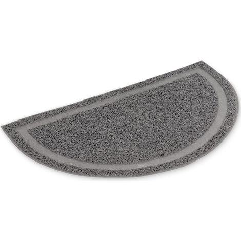 Nobby – Tapis pour bac à litière de chat – Rond, PVC, 60 x 36 cm (1/2)