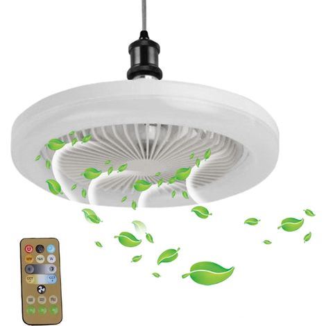 Rotorblattloser Deckenventilator mit LED-Beleuchtung, leise, flaches Design, 26 x 12 cm, Fernbedienung, Kupfermotor für das Schlafzimmer (1/5)