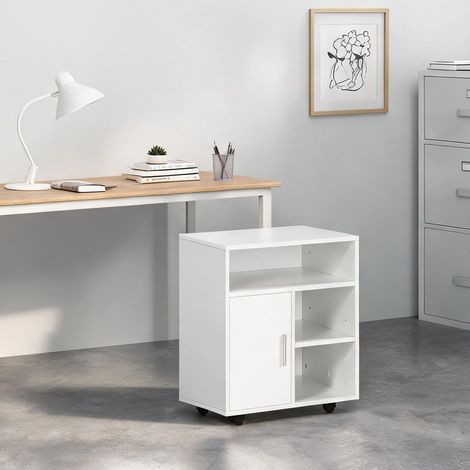 Meuble de rangement de bureau bianco 60 x 50 x 65,5 cm (1/5)