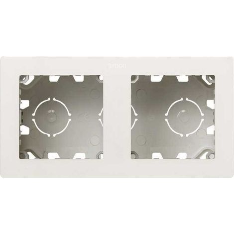 Caja de superficie compacta para 2 elementos blanco mate Simon 270 (1/2)