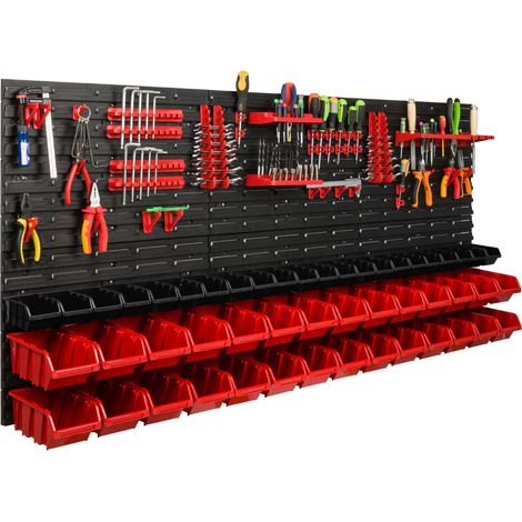 Tablero de herramientas para taller de 172x78 cm + 50 bandejas (1/5)