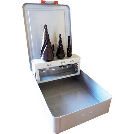 Coffret metal de 3 fraises etagees hss mm