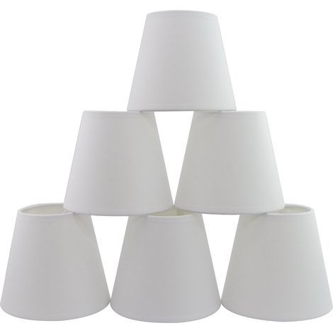 GENERIC-Lot de 6 clips monture de bougie pour lustre en cristal-Blanc Cassé (1/5)