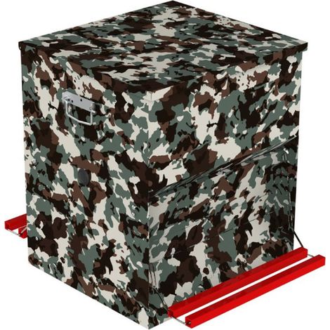 SAFE-FEED Mangiatoia per uccelli con tramoggia da 50 kg (83,5 l)  Tramoggia mimetica  Fino a 40 uccelli (1/5)