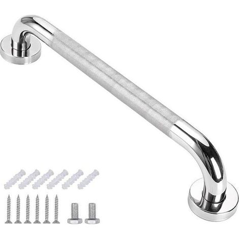 HOXILEELEOINHHUB Barra di Supporto di 40cm per il Bagno, Antiscivolo, Acciaio Inox, per la Doccia - fissaggio Con Viti-INHHUB (1/5)
