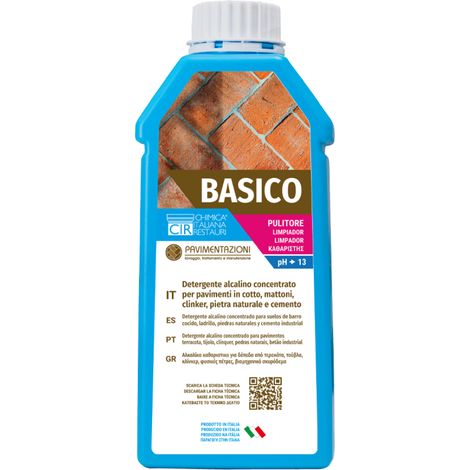 Detergente alcalino concentrato sgrassante per pavimenti da 1 lt basico (1/5)