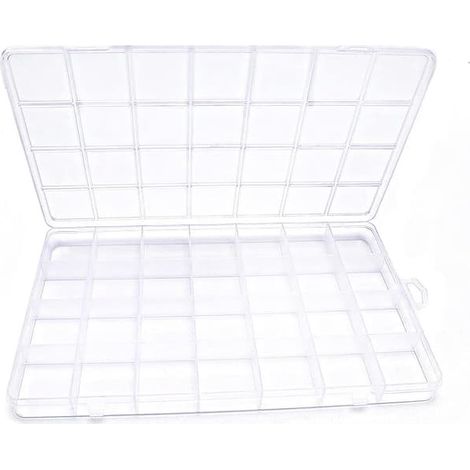 Boîte de rangement pour perles en plastique IOOLEEM avec 28 compartiments, séparateurs pour perles et loisirs créatifs