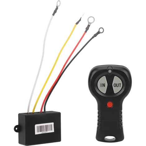 Télécommande sans fil 12V pour treuil électrique, interrupteur unique, kit de remplacement robuste pour camion et 4x4 (1/5)