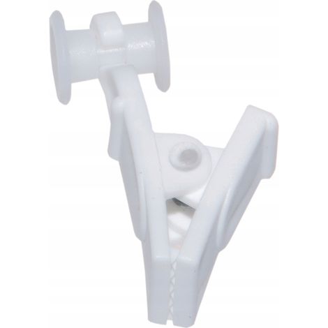 Tringles à rideaux mobiles blanches avec un rouleau sur le côté pour un rail de plafond en forme de U, 100 pièces. (1/5)
