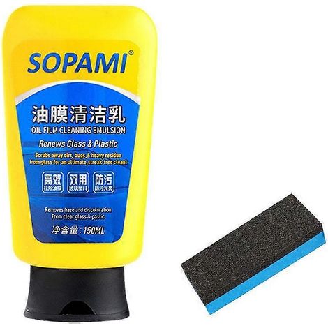 Nettoyant pour film gras sur pare-brise – Nettoyant pour gomme, taches et essuie-glaces (1/4)