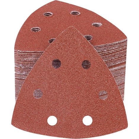 80 Stück Schleifpapier Dreieck 60 Körnung Klett 93mm für Deltaschleifer (1/5)