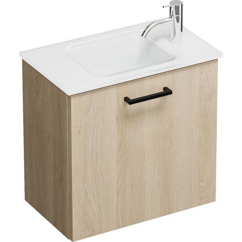 Burg Eqio Glas-WT+WT-Unterschrank Eiche Dekor Cashmere/Weiß GR0234