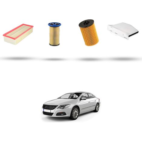 Kit tagliando 4 filtri compatibile con Vw CC (358) 2.0 TDI 135kw Dal 2015 (1/5)