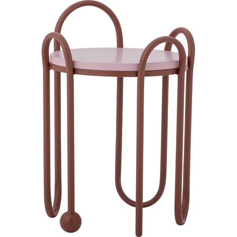 Bloomingville - Whimsica Side Table - Red - Height: 50 cm, Diameter: 40 cm
