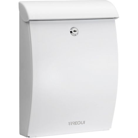 ARREGUI Mininova E5331 Cassetta Postale Individuale in Plastica Resistente, Cassetta della Posta da Parete, Dimensione M (DIN A4 e Riviste), Facile da Montare, Bianco