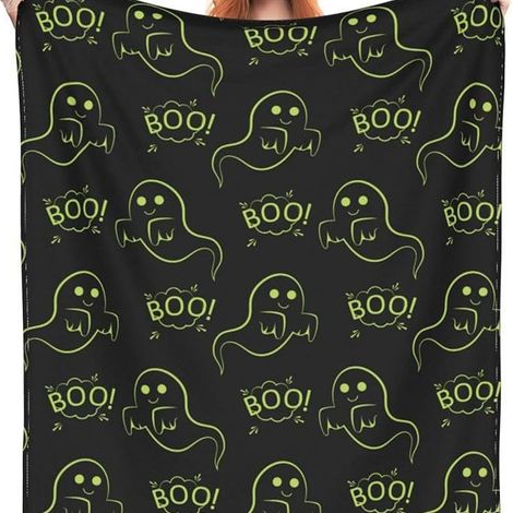 Couverture d'Halloween 150 cm x 200 cm, idéale pour les lits de fête - 23 (1/4)