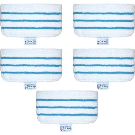 Paquete de 5 almohadillas de repuesto para fregonas de vapor Black + Decker FSM1610 / FSM1630. Accesorios lavables para almohadillas de fregona. (1/3)