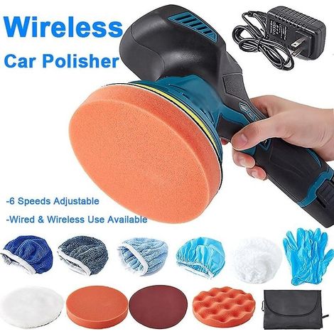 Polisseuse de voiture électrique sans fil 12 V, machine à cirer, polisseuse sans fil à 6 vitesses réglables pour phares de voiture (1/5)