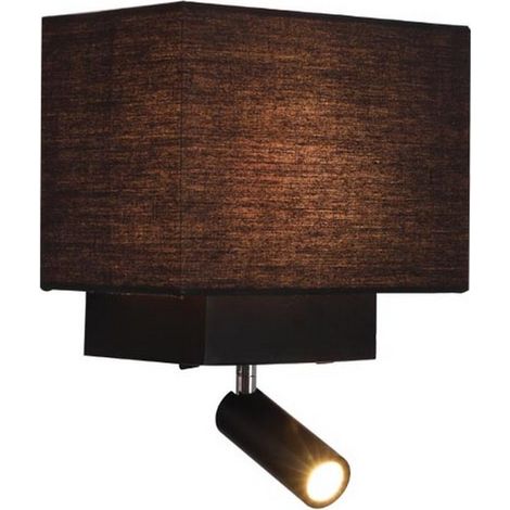 Applique Murale Intérieure Pour Ampoule LED E27 Noir Mat ZAMBELIS H59 - Blanc chaud - 3000K (1/2)