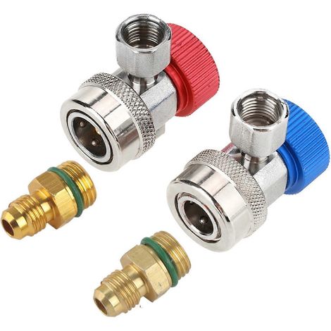 Adaptateur à dégagement rapide pour climatisation R134 (basse/haute) avec bouchon (1/4)