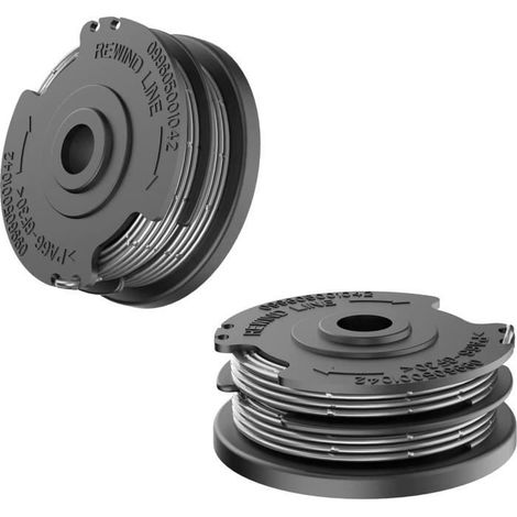 Bobine de fil intégrée pour coupe-bordures - Bosch - F016800351 - Lot de 2 - Ø 1,6 mm - Noir (1/4)