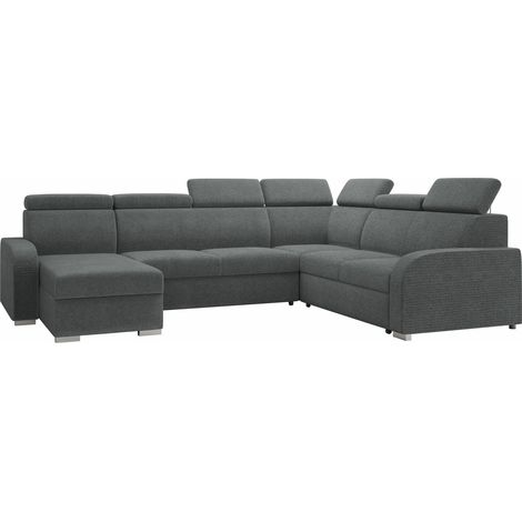 Sofá rinconero Ovos IV, Crown 18, Función de descanso, Almacenaje, 315x250x85cm, 0
