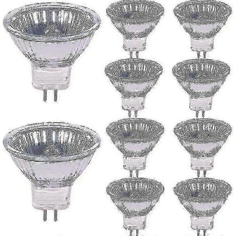 Ampoules halogènes 20 W 12 V, culot GU4, blanc chaud 2800 K, dimmables, lot de 10 (1/4)