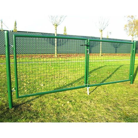 Doppelflügeltor 300x100cm Gartentor Gartenzaun 55389 Tor Flügeltor Hoftor 3m (1/4)