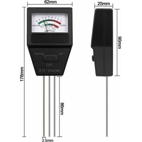 Outils de jardin, le sol pH-mètre, avec un 3-système de sonde, et la simplicité de l'utilisation, de l'intérieur, à l'extérieur, (1/5)
