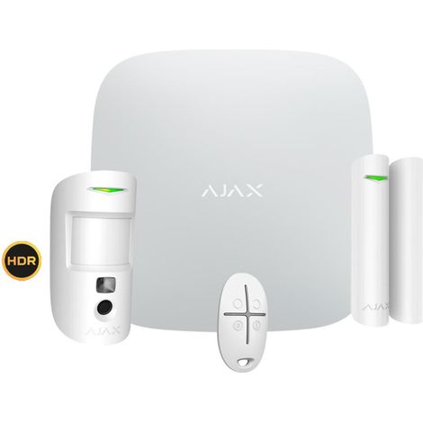 Kit alarme sans fil AJAX STARTERKIT-CAM-HDR-W