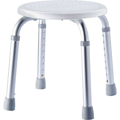 Ridder A00603101 Sgabello per vasca da bagno/doccia, senza braccioli, altezza regolabile, colore: Bianco (1/5)