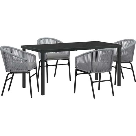 Maison Exclusive - Conjunto de Comedor de Jardín 5 pcs Antracita (1/5)