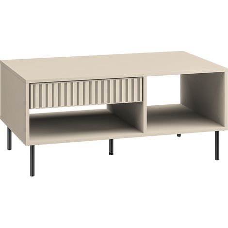 Couchtisch SALOU-131 in Beige matt, 1 Schublade B/H/T ca. 100/48/60 cm (1/5)