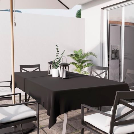 Nappe rectangulaire antitache, polyester, noire, 140 x 260 cm