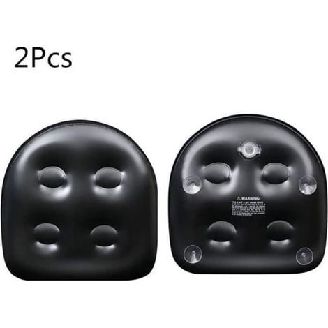 SABIR-Coussin rehausseur de spa (noir) avec ventouse - Accessoires de spa - Réglable - Noir (1/4)