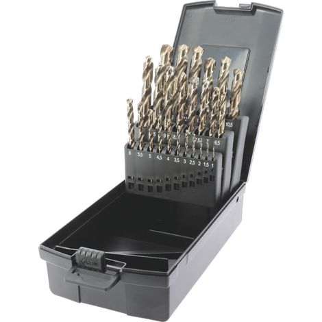 coffret de 25 forets métaux - hss 5 % cobalt - 1 à 13 mm - bizline 700754