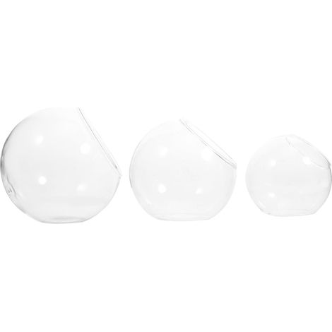 3 Pièces Terrarium Oblique en Verre pour Mousse, Vase (1/5)