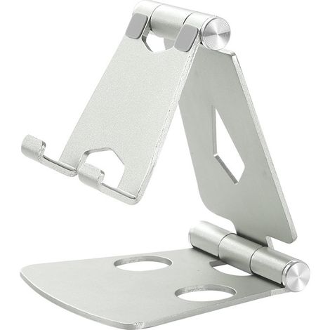 Porte-téléphone, Petit support dock uniquement compatible avec le téléphone portable, Porte-téléphone de bureau, Porte-téléphone intelligent en aluminium