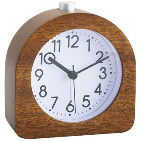 Wecker mit Licht, lautloser Wecker, hörbarer Wecker, geräuschloser Retro-Tischwecker aus Massivholz, 9644101 mm (1/5)