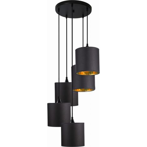 Lustre Long Talerz 5xE14 variable noir/or Candellux (1/3)