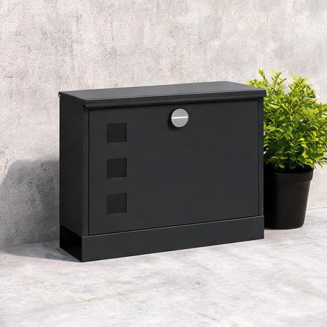 Boîte aux lettres murale en métal verrouillable avec fente 35 cm (1/5)