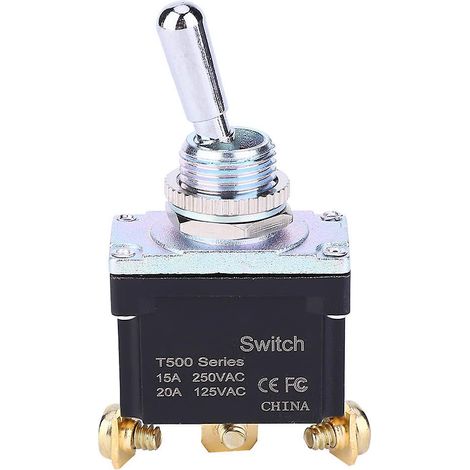 Interrupteur à bascule étanche IP67, 3 broches ON-OFF-ON, pour machines alimentaires, 15 A 250 V CA / 20 A 125 V CA (1/5)