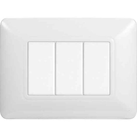 PLACA DE PROTECCIÓN BLANCA PARA INTERRUPTORES 'SOLAR' 6 Módulos