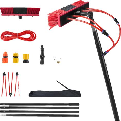 Brosse à Pôle Alimenté en Eau, Design Télescopique, Nettoyage Sans Enchevêtrement, 4M (1/2)