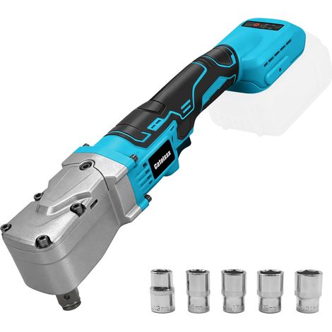 Clé à cliquet sans fil 1/2" pour batteries 18 V, moteur sans balais 280 N.M, vitesse de rotation variable, 5 clés à douille, clé à cliquet électrique pour meubles et voitures (sans batterie) (1/5)