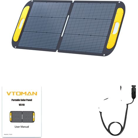 Panel solar, diseño impermeable, portátil y plegable, VS110 (1/2)