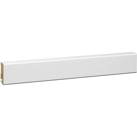 KGM Sockelleiste Modern weiß MDF foliert 16 x 40 mm 2,4 m